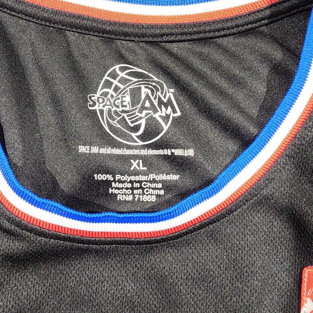 Tune Squad Bugs Bunny #1 Space Jam Basketball Jersey Embroidered Men's Size XL - Picture 5 of 6